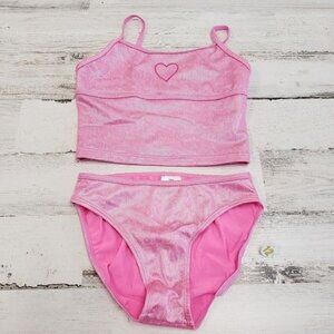Sand n Sun Girls 2 Piece Heart Swim Suit Size 12